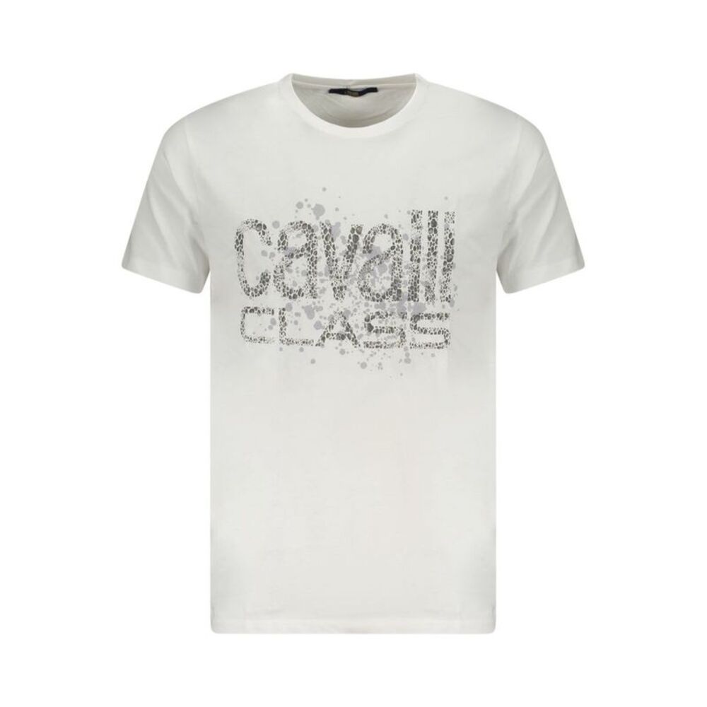 Cavalli Class Bianco Cotton Men Men's T-Shirt